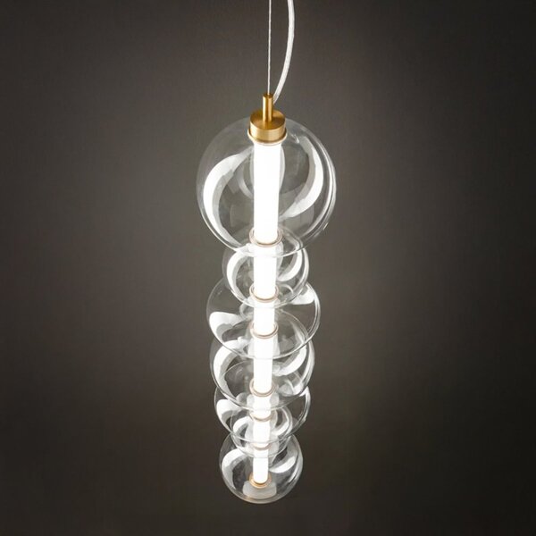 Lampadario perenz bubbles 8164 tr lc led 3000k 4250lm oro - Perenz