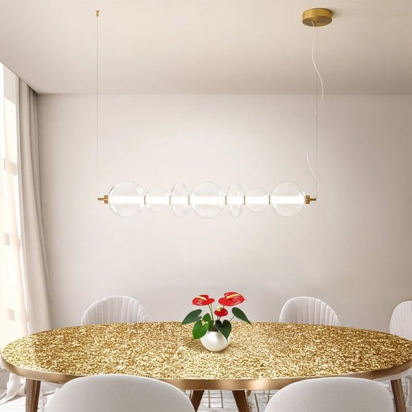 Lampadario perenz bubbles 8164 tr lc led 3000k 4250lm oro - Perenz