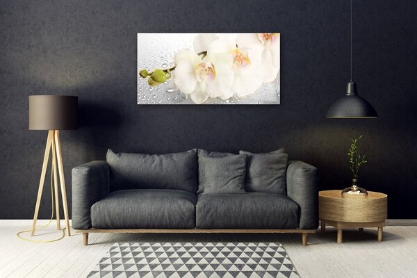 Quadro vetro Fiori da parete 100x50 cm 2 appendini