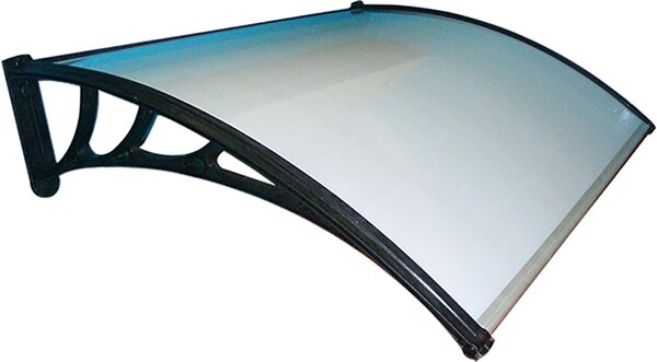 SANGIORGIO srl Pensilina da Esterno in Policarbonato Tettoia per Esterno 100x120 cm colore Trasparente