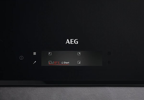 Aeg Piano Cottura a Induzione 4 Fuochi Bridge 80 cm in Vetroceramica colore Nero - IAE84883FB