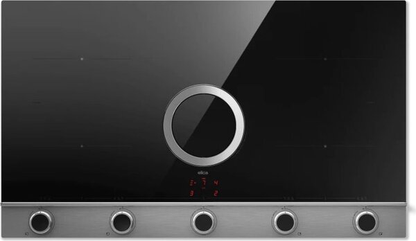Elica Piano Cottura a Induzione con Cappa Integrata Aspirante/Filtrante 4 Fuochi Larghezza 90 cm colore Nero - PRF0196326 NikolaTesla Unplugged EVO
