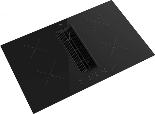 Hoover Piano Cottura a Induzione con Cappa Integrata Filtrante 4 Fuochi Larghezza 83 cm colore Nero - HIH8ICF H-HOB 550
