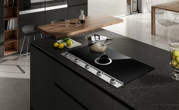 Elica Piano Cottura a Induzione con Cappa Integrata Aspirante/Filtrante 4 Fuochi Larghezza 90 cm colore Nero - PRF0196326 NikolaTesla Unplugged EVO
