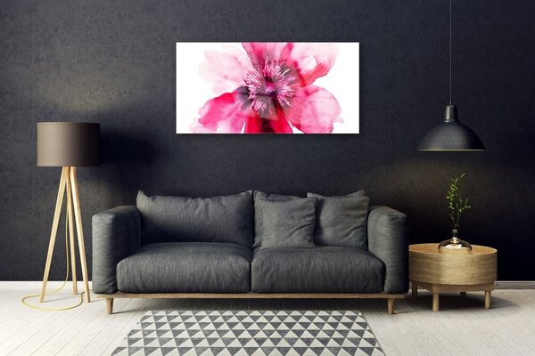 Quadro su vetro Fiore da parete 100x50 cm 2 appendini