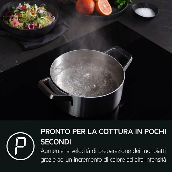 Aeg Piano Cottura Induzione 5 Fuochi Larghezza 80 cm in Vetroceramica colore Nero - NIK85M00AZ SaphirMatt Serie 6000 MultipleBridge