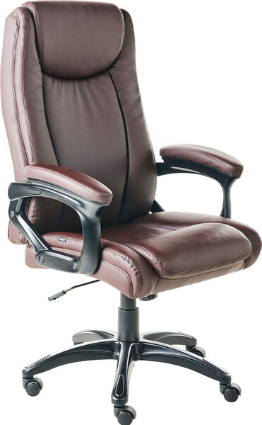 BELIANI Sedia da ufficio in marrone scuro, seduta regolabile in altezza, girevole, stile moderno, ufficio, studio