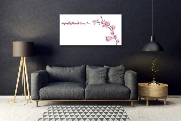 Quadro vetro Fiori da parete 100x50 cm 2 appendini