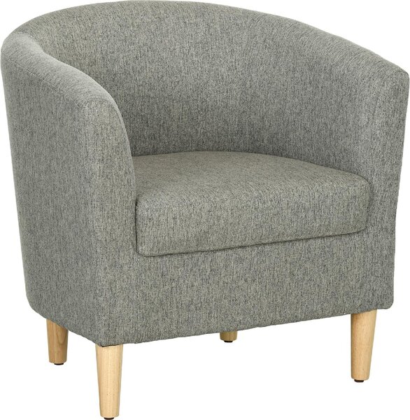 DecHome Poltrona Moderna in Tessuto Lino Dimensioni 74x63x73 cm colore Grigio