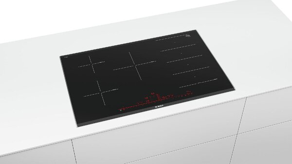 Bosch PXV875DC1E Serie 8 Piano Cottura Induzione 5 Fuochi 80 cm Vetroceramica colore Nero