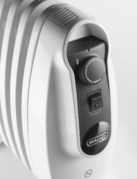 De Longhi Radiatore Termosifone Elettrico ad Olio Stufa 8 elementi Potenza 800 Watt con Termostato - TRNS0808M
