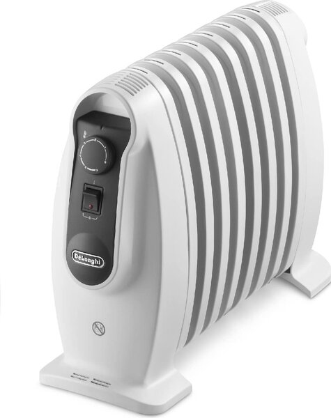 De Longhi Radiatore Termosifone Elettrico ad Olio Stufa 8 elementi Potenza 800 Watt con Termostato - TRNS0808M