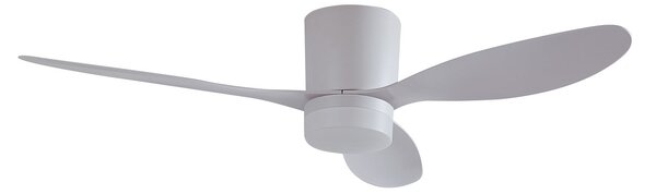Ventilatore da soffitto LED Kayu, bianco, CC, silenzioso, Ø 132 cm - Lucande Lucande, Kayu, Bianco, Soggiorno, Plastica, Moderno