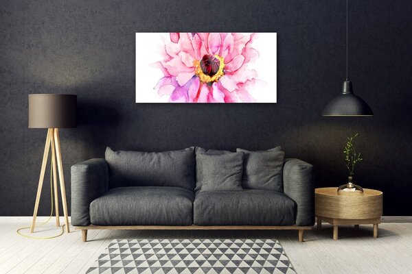 Quadro su vetro Fiore da parete 100x50 cm 2 appendini