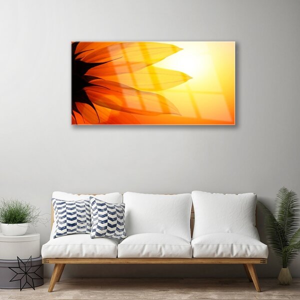Quadro su vetro Fiore Pianta naturale 100x50 cm 2 appendini