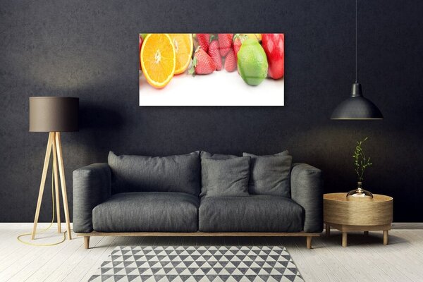 Quadro in vetro Cucina di frutta 100x50 cm 2 appendini