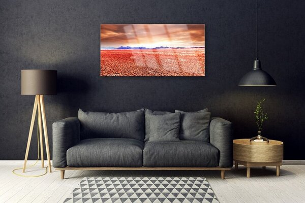 Quadro di vetro Sabbia per paesaggi del deserto 100x50 cm 2 appendini