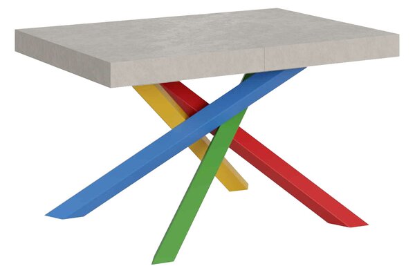 Tavolo Allungabile 120/224x90 cm Volantis Cashmere Gambe Multicolore 4/B