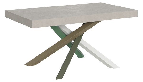 Tavolo Allungabile 160/264x90 cm Volantis Cashmere Gambe Multicolore 4/A