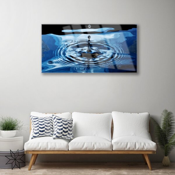 Quadro su vetro Arte dell'acqua 100x50 cm 2 appendini