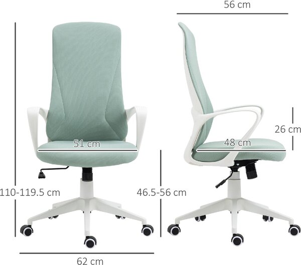 Icon Space Sedia da Ufficio con Ruote Braccioli e Poggiatesta colore Verde