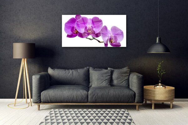 Quadro su vetro Fiori da parete 100x50 cm 2 appendini