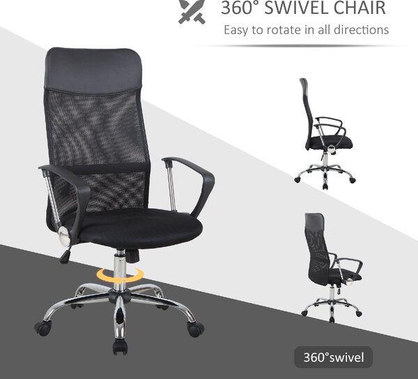 Icon Space Sedia Ergonomica con Ruote Braccioli e Poggiatesta in Tessuto Mesh colore Nero