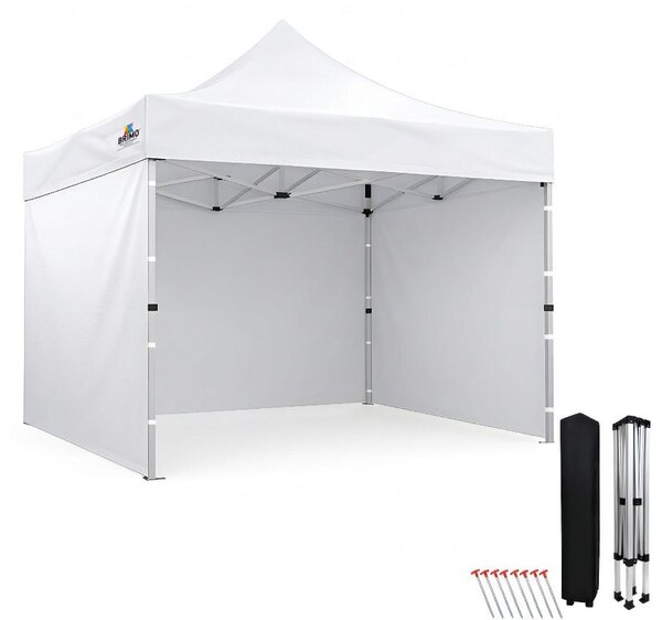 Gazebo pieghevole 3x3 - struttura in acciaio + 3 pareti laterali