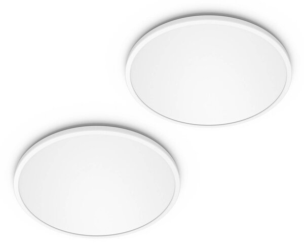 Philips Plafoniera a LED SuperSlim, dimmerabile, Bianco / Opale, Studio / Ufficio, Plastica, Moderno, Plafoniera LED
