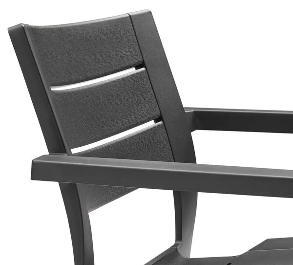 KETER Sedia per Esterni Impilabile in Polipropilene Dimensioni 61,5x58x79 cm colore Grafite