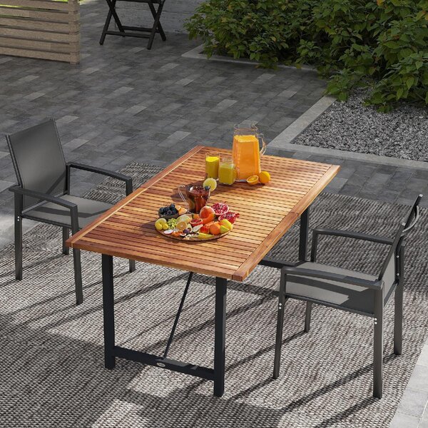 VivaGarden Sedia per Esterni Impilabile Set 2 Sedie da Giardino in Alluminio/Textilene Dimensioni 56x58x89 cm colore Grigio Carbone