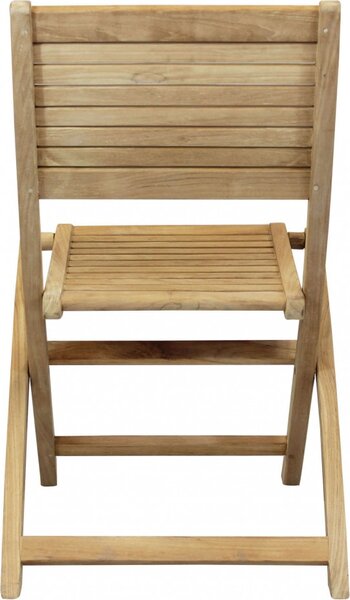 VivaGarden Sedia per Esterni Pieghevole in Legno Dimensioni 42x51x85 cm colore Legno Naturale - Palm