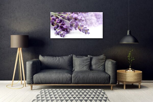 Quadro su vetro Fiori da parete 100x50 cm 2 appendini