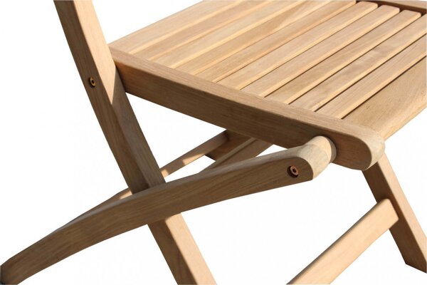 VivaGarden Sedia per Esterni Pieghevole in Legno Dimensioni 42x51x85 cm colore Legno Naturale - Palm