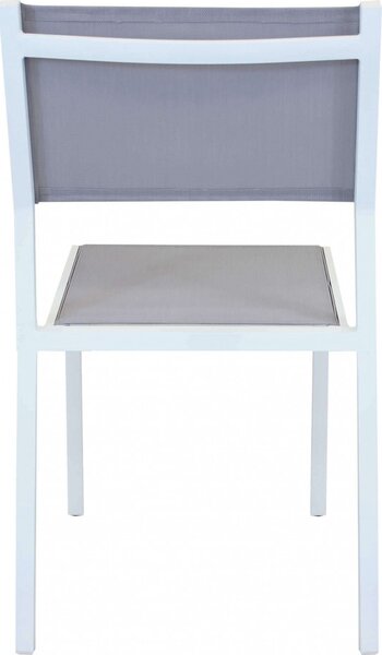 VivaGarden Sedia per Esterni in Alluminio e Tessuto 46x57x85 cm colore Bianco - Luton
