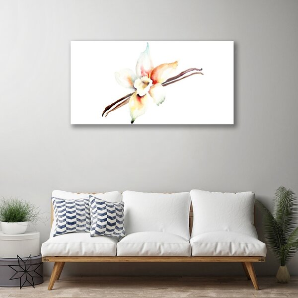 Quadro vetro Arte floreale 100x50 cm 2 appendini