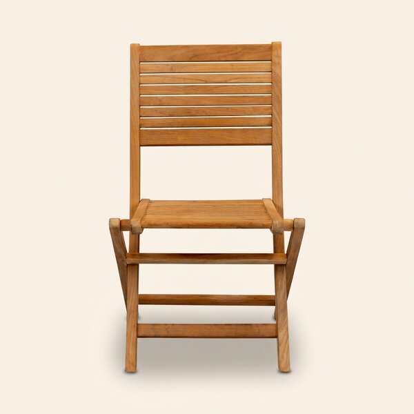 VivaGarden Sedia per Esterni Pieghevole in Legno Dimensioni 42x51x85 cm colore Legno Naturale - Palm