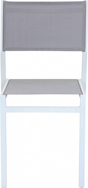 VivaGarden Sedia per Esterni in Alluminio e Tessuto 46x57x85 cm colore Bianco - Luton