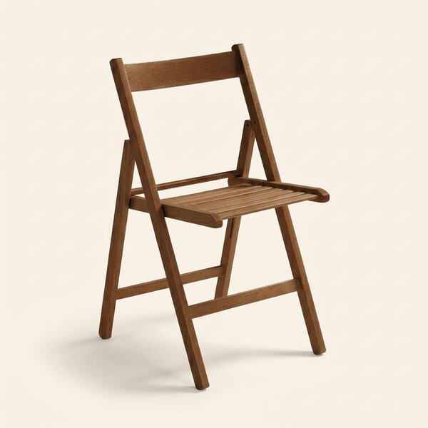Living Design Sedia per Esterni Pieghevole in Legno Dimensioni 42,5x47,5x79 cm colore Noce