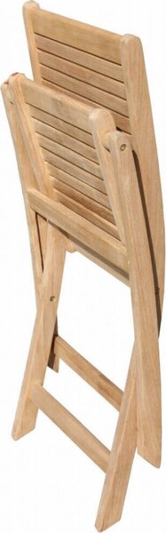 VivaGarden Sedia per Esterni Pieghevole in Legno Dimensioni 42x51x85 cm colore Legno Naturale - Palm