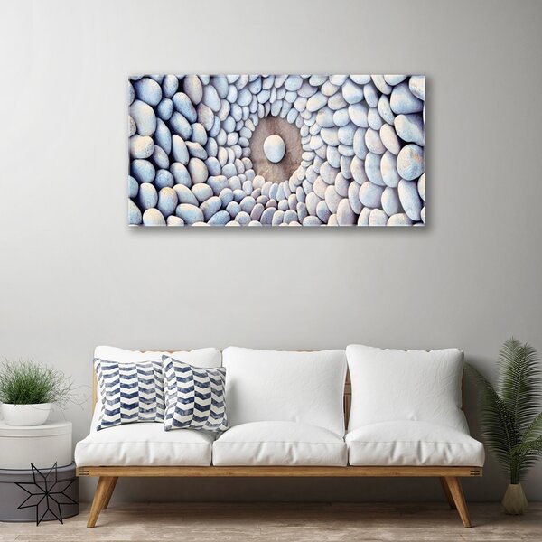 Quadro di vetro Pietre Arte 100x50 cm 2 appendini