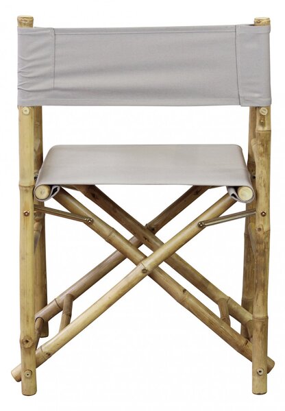 VivaGarden Sedia per Esterni Sedia Regista in Bamboo Dimensioni 58x44x88 cm colore Naturale - Leaf
