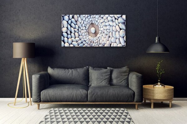 Quadro di vetro Pietre Arte 100x50 cm 2 appendini
