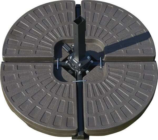 VivaGarden Set 4 Basi per Ombrellone Decentrato da Giardino con Base a Croce