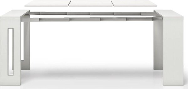 Terraneo Tavolo Consolle Allungabile Design Moderno 80/186x45/80x76 cm colore Bianco - Extend