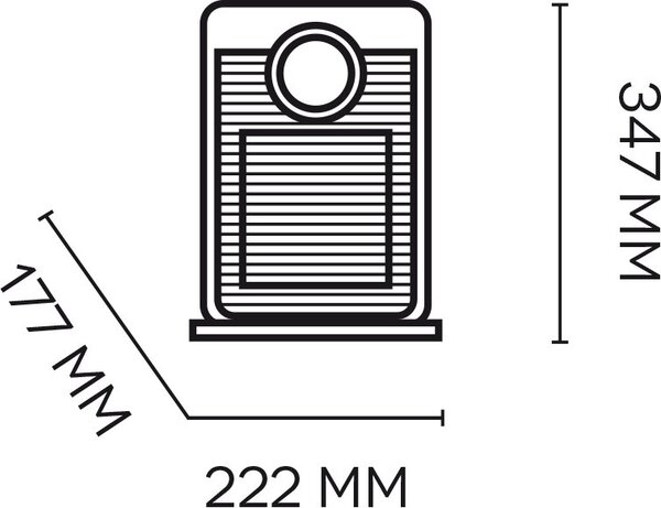 Argo Termoventilatore Ceramico Stufa elettrica Caldobagno Potenza 2000 Watt Oscillante con Termostato colore Nero - BEAT