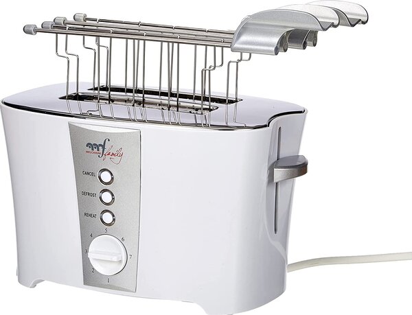 Melchioni Tostapane con pinze 2 Fette Potenza 600 Watt 7 Livelli di Cottura con Timer Funzione scongelamento e Cassetto fondo Raccoglibriciole colo