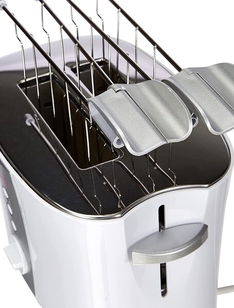 Melchioni Tostapane con pinze 2 Fette Potenza 600 Watt 7 Livelli di Cottura con Timer Funzione scongelamento e Cassetto fondo Raccoglibriciole colo