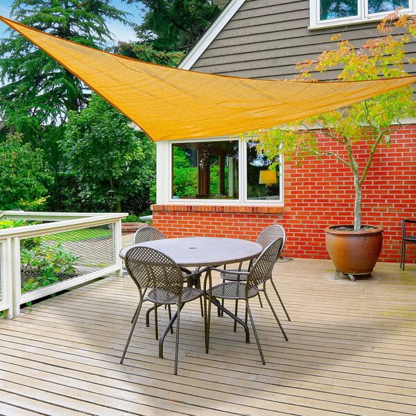 VivaGarden Vela Ombreggiante Triangolare 3x3x3 mt in HDPE colore Sabbia