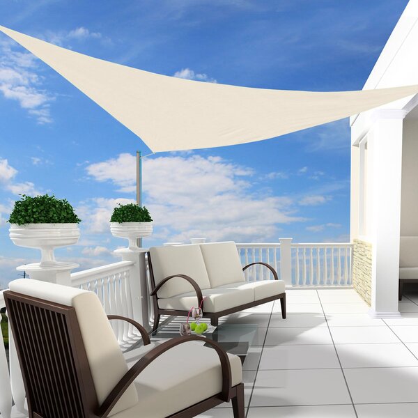 VivaGarden Vela Ombreggiante Triangolare 4x4x4 mt in HDPE colore Crema